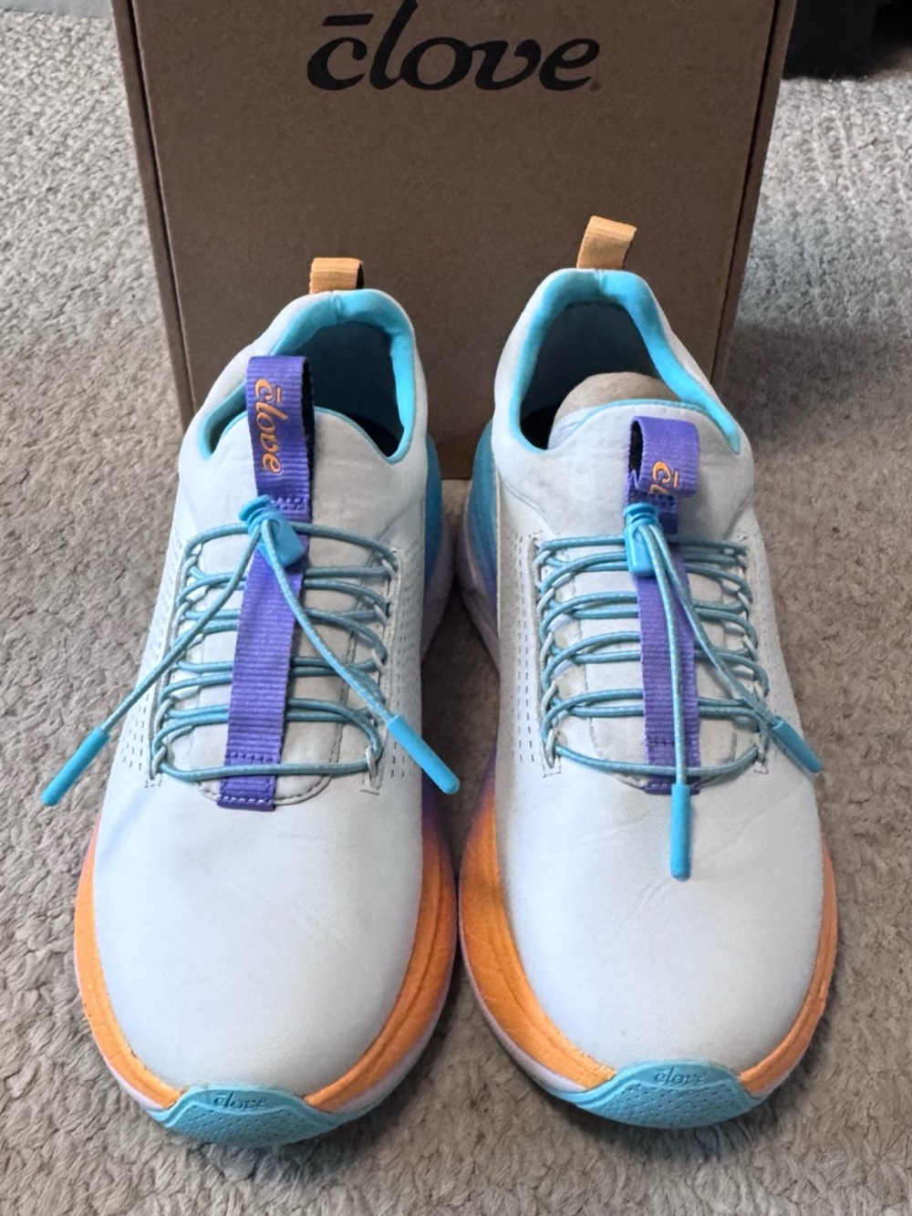 Clove Classic nurse healthcare sneakers womens 8.5 grey tangerine ltd ed NEW Box